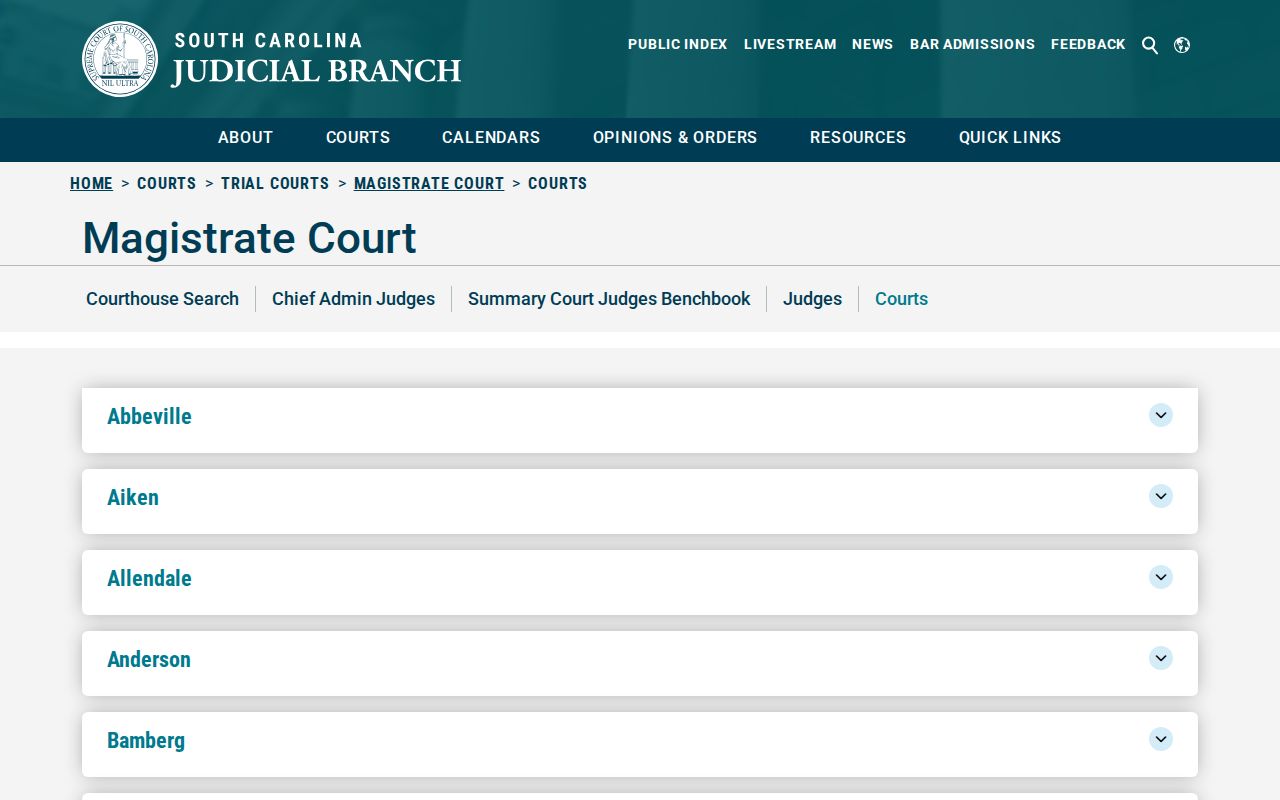 Union County arrest records Magistrate and Bond Court directory