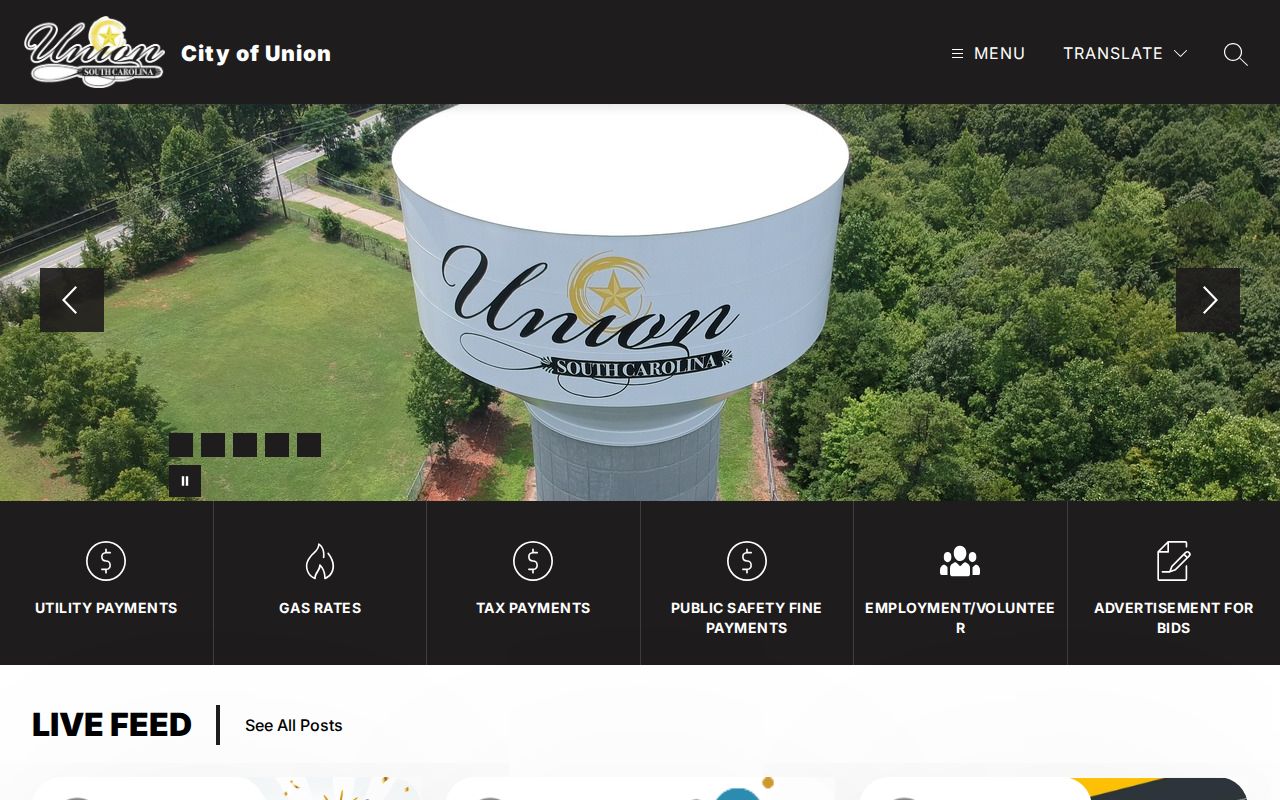 City of Union official website for Union criminal record requests